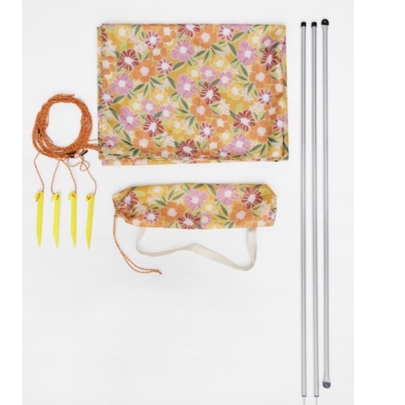 NWT Zara Sun Shade Canopy Beach Floral Portable Tote Accessory - Picture 4 of 6